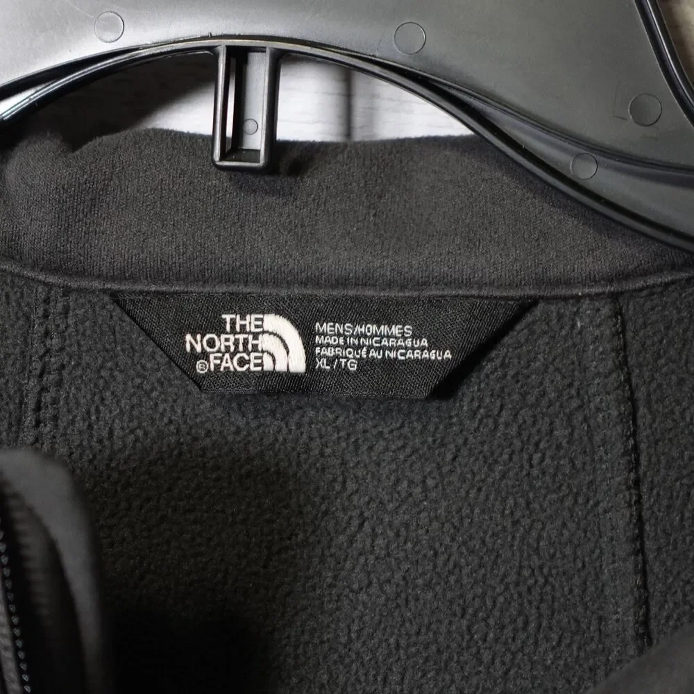 The North Face Jacket Mens sizde XL charcoal gray has Dr.Pepper embroidery